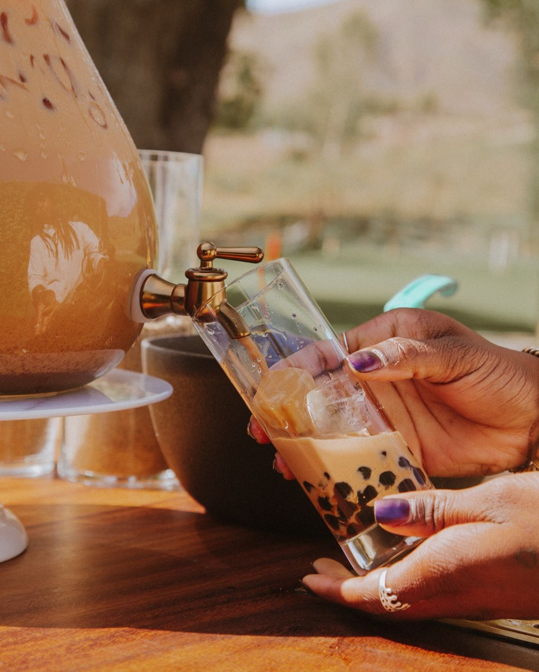 Self-serve installation with boba offering